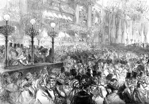 Díszes bál a párizsi új Grand Operaházban, a szegények javára, 1875 alkotó: Unbekannt