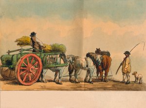 Mezőgazdasági munkások és szekér, 1797. alkotó: Unbekannt