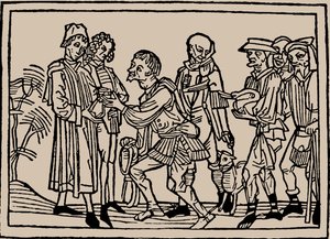 A földművesek adójuk kézbesítésekor a földesuraknak, 1479. alkotó: Unbekannt