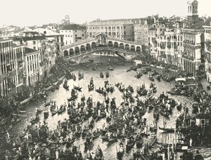Ünnepnap a Canal Grandén, Velence, Olaszország, 1895. alkotó: Unbekannt