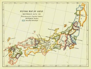 Japán feudális térképe 1573-83, 1903 között. alkotó: Unbekannt