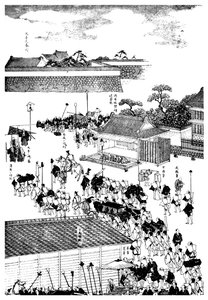 Feudális vezérek felvonulása a sógunok palotájába, Japán, 1904 alkotó: Unbekannt