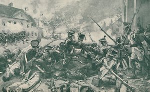 Harc Essling utcáin, 1809, 1896. alkotó: Unbekannt