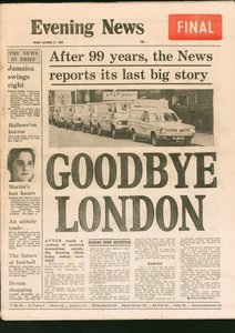 Az Evening News újság utolsó kiadása, 1980 alkotó: Unbekannt
