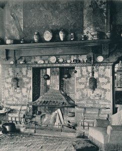 Kandalló Mr. Louis C. Tiffany könyvtárában, 1897 alkotó: Unbekannt