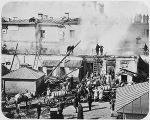 Tűz Moszkvában, Oroszországban, 1872 alkotó: Unbekannt