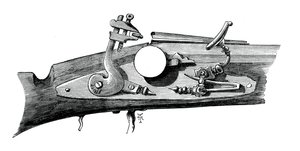 Firelock vagy snapphance a Haddon Hallból, Derbyshire, c1620, c1880 alkotó: Unbekannt