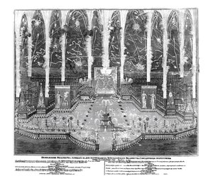 Tűzijáték Anna Ioannovna 1730. április 30-i koronázása alkalmából alkotó: Unbekannt