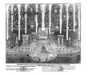 Tűzijáték Anna Ioannovna 1730. április 30-i koronázása alkalmából alkotó: Unbekannt