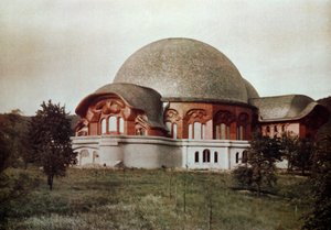 Első Goetheanum, elölnézeti déli nézet, Dornach, Svájc, 1922 alkotó: Unbekannt