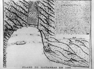 Matanzas első rajzai, 1680, 1920-as évek alkotó: Unbekannt