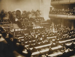 A Népszövetség első ülése 1920. november 15-én Genfben, 1920. alkotó: Unbekannt