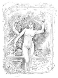 Az első vázlat a zománchoz A teljes dicsőségében töltött órát örökké elvezetik, 1899 alkotó: Unbekannt
