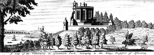 Flamsteed ház a Greenwich Parkban, Londonban, 17. század végén alkotó: Unbekannt