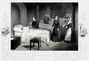 Florence Nightingale a scutari kórházban, 1860 alkotó: Unbekannt