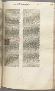 Fol. 184r, Ezra II, historikus kezdetű E, egy oltárt füstölő pap, kb. 1275-1300. alkotó: Unbekannt