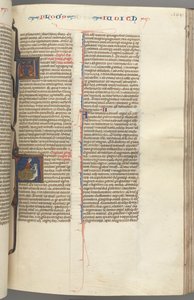 Fol. 194r, Judit, történész kezdetű A, Judit lefejezi Holofernészt, c. 1275-1300. alkotó: Unbekannt