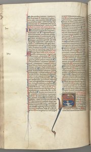 Fol. 224v, 68. zsoltár, historikus kezdetű S, Dávid a vízben fent Istenhez fordul, c. 1275-1300. alkotó: Unbekannt