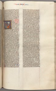 Fol. 350r, Hóseás, történetíró kezdeti V, Hóseás prédikál három férfinak. , c. 1275-1300. alkotó: Unbekannt