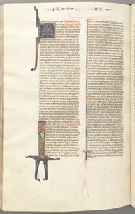 Fol. 476v, James, historikus kezdetű I, Jakab tekercssel áll, c. 1275-1300. alkotó: Unbekannt