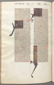Fol. 481v, Jude, historikus kezdetű I, Jude állva egy tekercssel, c. 1275-1300. alkotó: Unbekannt