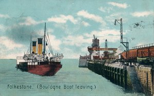 Folkestone Boulogne hajó indul, c1905 alkotó: Unbekannt