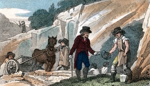Kövületvadászat Cherry Hinton krétagödörben, Cambridgeshire-ben, 1822 alkotó: Unbekannt