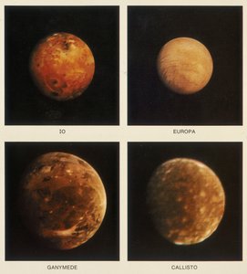 A Jupiter négy holdja. Io, Europa, Ganymedes és Callisto, 1979 alkotó: Unbekannt