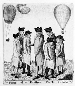 Egy tollas nyáj szárnyasai együtt, egy csoport repülõgép, c1785 alkotó: Unbekannt