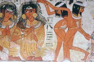 Falfestmény töredéke Nebamun sírjából, Théba, Egyiptom, 18. dinasztia, ie 1350 körül alkotó: Unbekannt