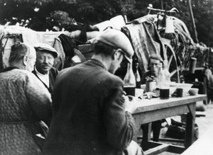 Francia és belga menekültek, Rambouillet, Franciaország, 1940. július 16 alkotó: Unbekannt