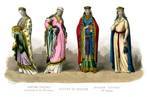 Francia viselet: Capetian, 10-11. század, 1882 alkotó: Unbekannt