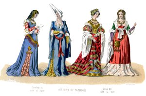 Francia jelmez: VIII. Károly, XII. Lajos, 1882 alkotó: Unbekannt