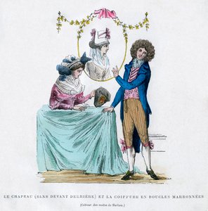 Francia divat és frizura, 19. század eleje 1882-1884 alkotó: Unbekannt