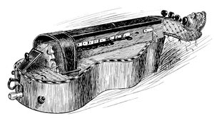 Francia hurdy-gurdy vagy vielle, c1750, 1901 alkotó: Unbekannt