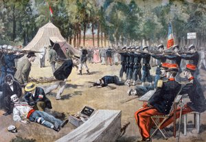Francia katonai manőverek: elsősegélynyújtók, 1897 alkotó: Unbekannt