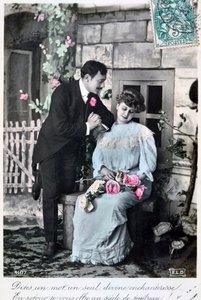 Francia romantikus képeslap, c1900 alkotó: Unbekannt
