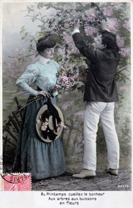 Francia romantikus képeslap, c1900 alkotó: Unbekannt