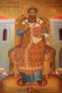 Freskó Szent Gergely Palamas görög ortodox templom Thessalonique Grece alkotó: Unbekannt