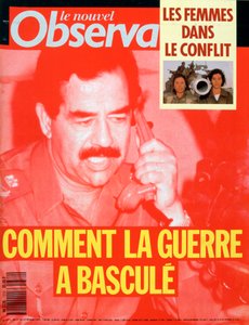 A Le Nouvel Observateur címlapja, 1991. február alkotó: Unbekannt