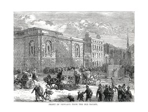 Newgate eleje az Old Bailey felől, 1878 alkotó: Unbekannt
