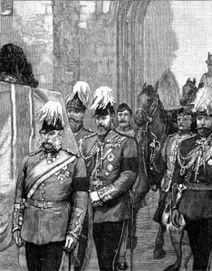 Albany herceg temetése: A körmenet a Windsori kastélyba, 1884, 1900 alkotó: Unbekannt