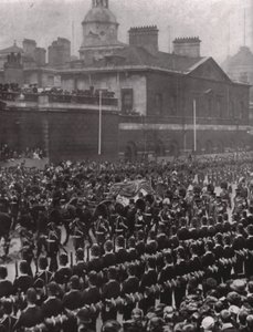 VII. Edward király temetési menete, Whitehall, London, 1910. május 20. alkotó: Unbekannt