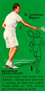 G. Lyttleton Rogers – Backhand Cross-Volley, c1935. alkotó: Unbekannt