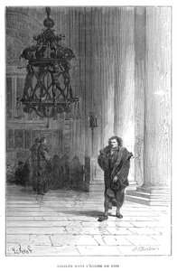 Galileo megfigyeli a csillár ringását a pisai katedrálisban, c1584 1870 alkotó: Unbekannt