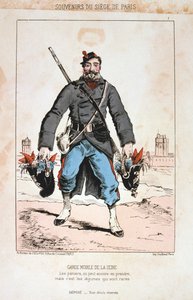A Szajna mozgó gárdája, Párizs ostroma, 1870-1871 alkotó: Unbekannt