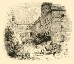 Az Oroszlánok Kapuja Mükénében, 1890. alkotó: Unbekannt