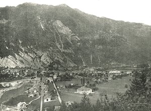 Interlaken városának általános képe, Svájc, 1895. alkotó: Unbekannt