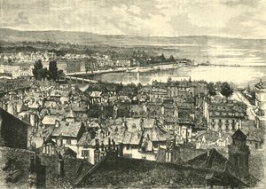 Genf, A tó felé nézve, 1890. alkotó: Unbekannt
