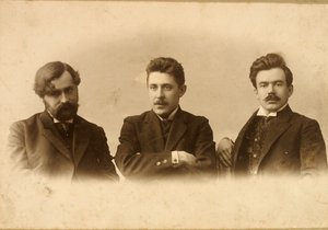Georgy Chulkov, Vasili Milioti és Genrich Tasteven, orosz írók, 1900-as évek alkotó: Unbekannt
